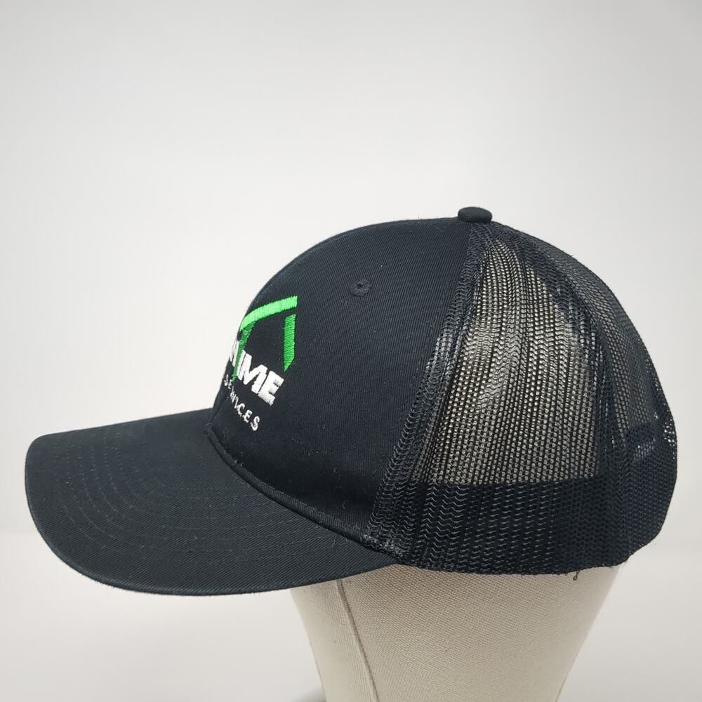 Rightime Home Services Snapback Trucker Cap Black One Size Adjustable Mesh Back View 3